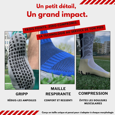 Chaussettes techniques - Grip. Confort. Résistance.