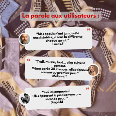 Chaussettes techniques - Grip. Confort. Résistance.